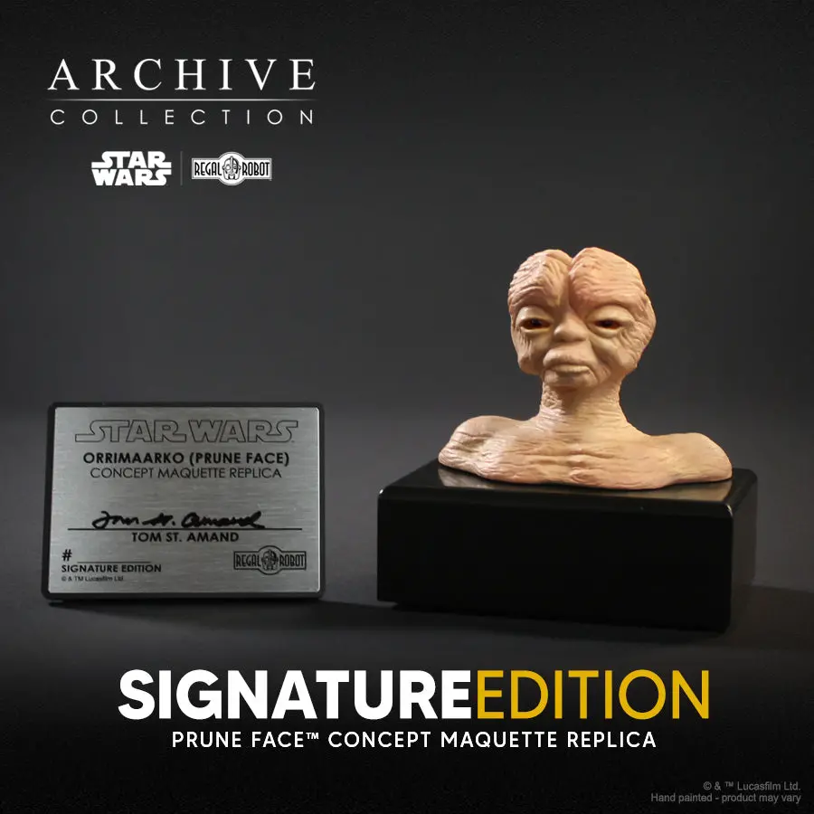 Star Wars Return Of The Jedi: Prune Face Concept Maquette Replica Tom St. Amand Signature Edition 1