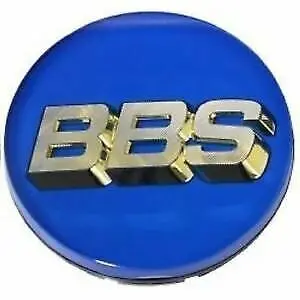 Genuine Bbs Blue/ Gold 3D Logo 70 Mm 3 Tab Cap - Single Cap 1