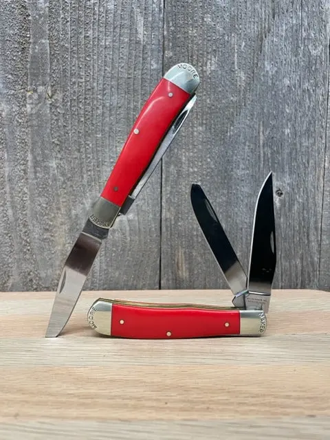 Moore - Delrin Handled Engraved Bolster Trapper - 4-1/8" 1