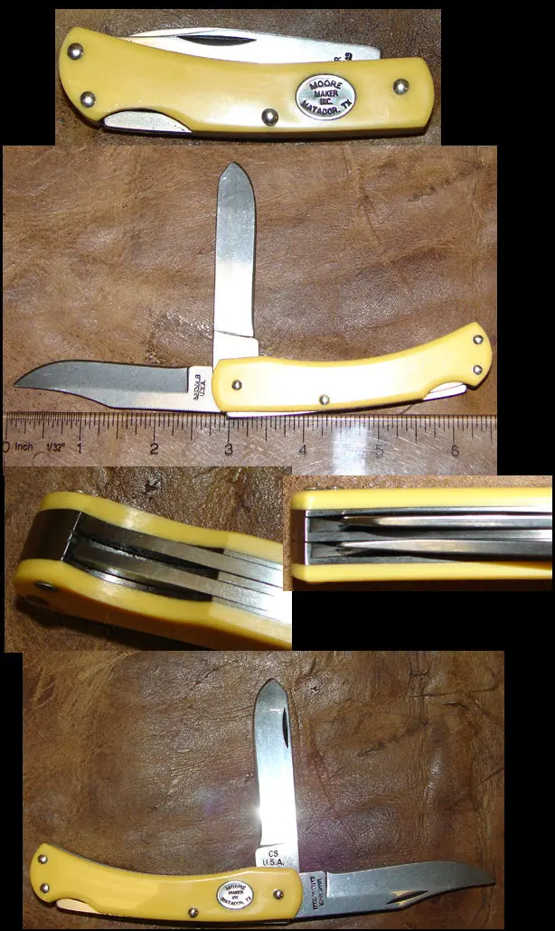Moore - Mis-Engraved Double Lockback Trapper - 3-1/2" 1