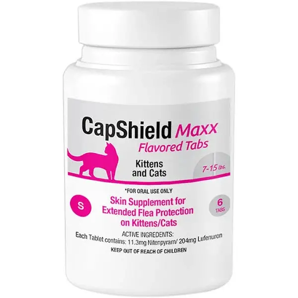 Capshield Maxx Cat And Kitten Flea Protection / 7-15 Lb / 6 Tablets - (Single Tablet Can Be Given Once Monthly As Needed) 1