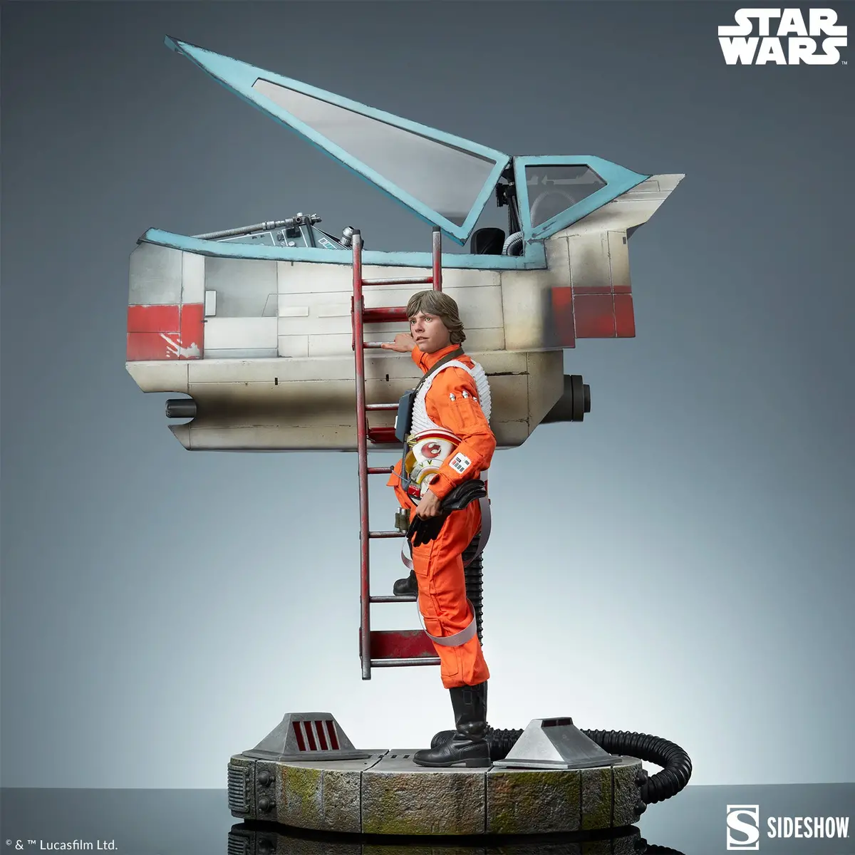 Star Wars A New Hope: Luke Skywalker & X-Wing Red Five Standing By 1