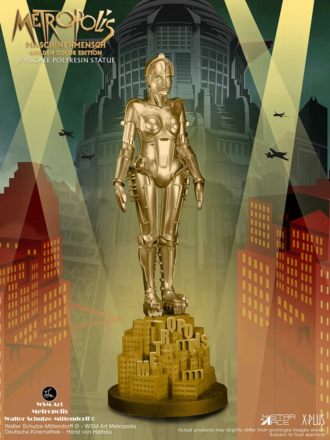 Metropolis (1927): Maschinenmensch Maria Robot (Gold Color) (Pre-Order) 1
