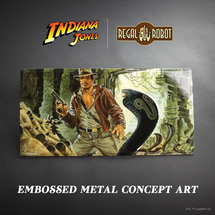 Indiana Jones And The Raiders Of The Lost Ark: Embossed Metal Indiana Jones Concept Art 1