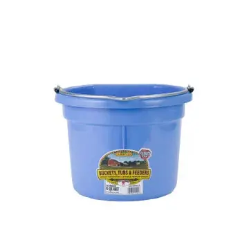 Duraflex Plastic Flatback Bucket - 8 Qt, Berry-Blue 1