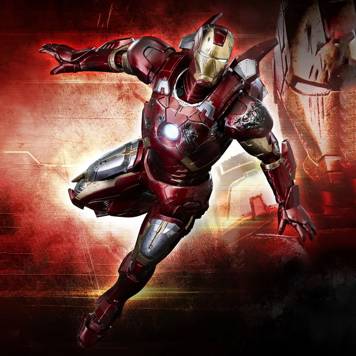 Marvel The Avengers (2012): Iron Man Mark 7 (Battle Damaged) Dlx 1