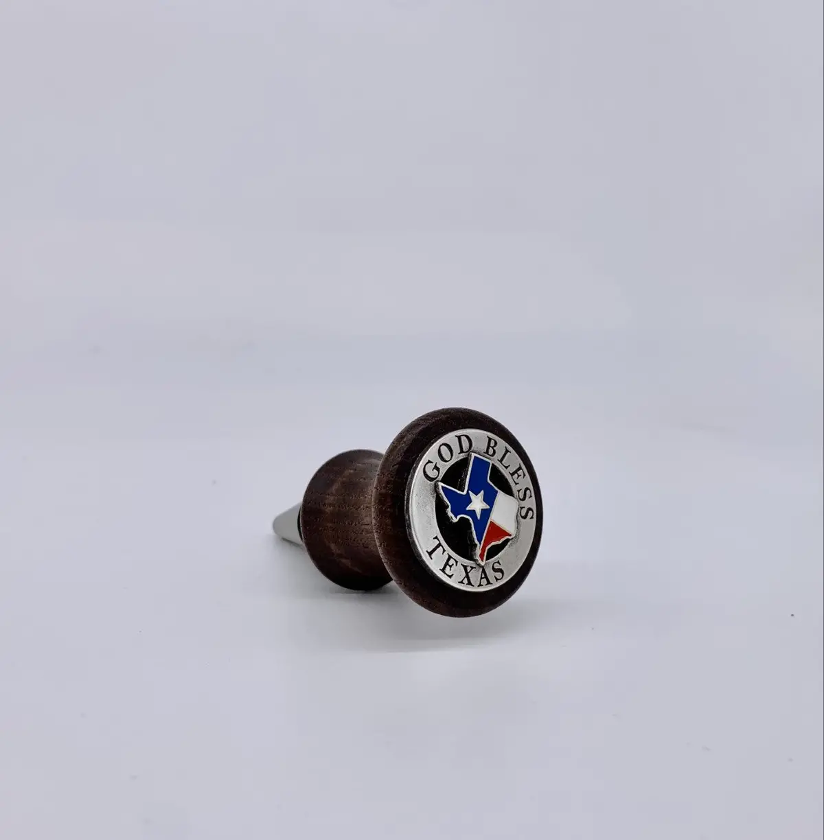 God Bless Texas Oak Wine Stopper 1