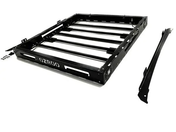 Nissan Navara (2007-2019) D40 & Np300 Dual Cab Ultimate Roof Rack - Integrated Light Bar & Side Lights 1