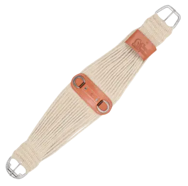 100% Mohair Roper Cinch 27-Strand With Leather Center 36" 1