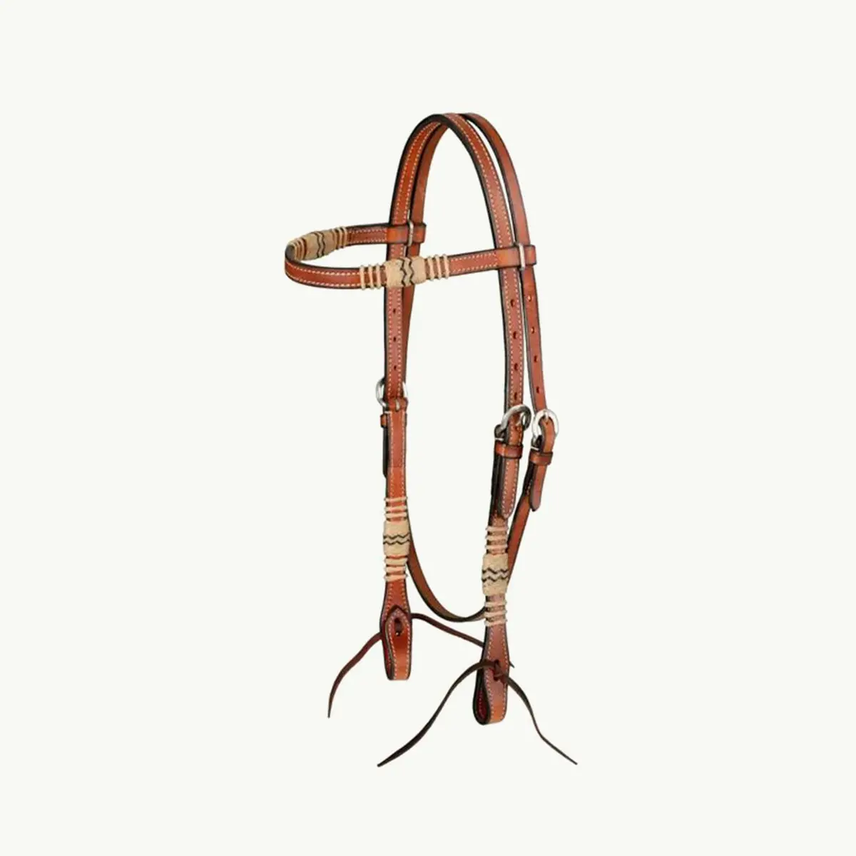 Browband Headstall W/Braided Rawhide 1