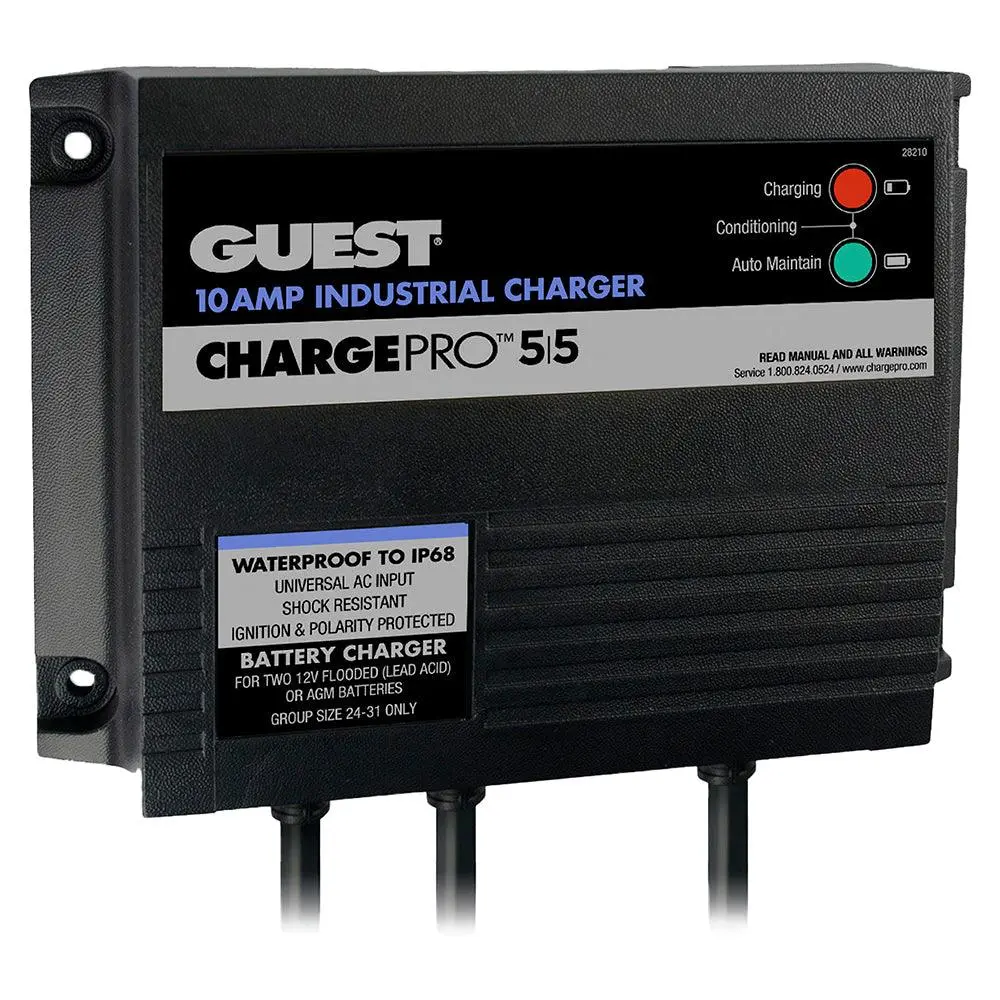 Guest 10Amp - 12/24V 2 Bank 120V Input On-Board Battery Charger [28210] 1