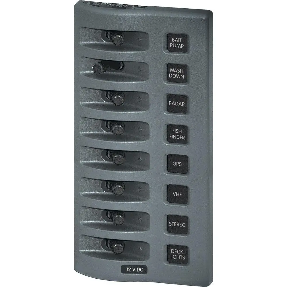 Blue Sea 4309 Weatherdeck 12V Dc Waterproof Switch Panel - 8 Position [4309] 1