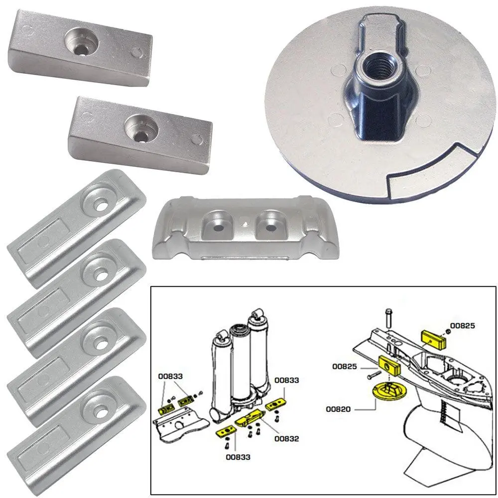 Tecnoseal Anode Kit W/Hardware - Mercury Verado 6 - Magnesium [20816Mg] 1