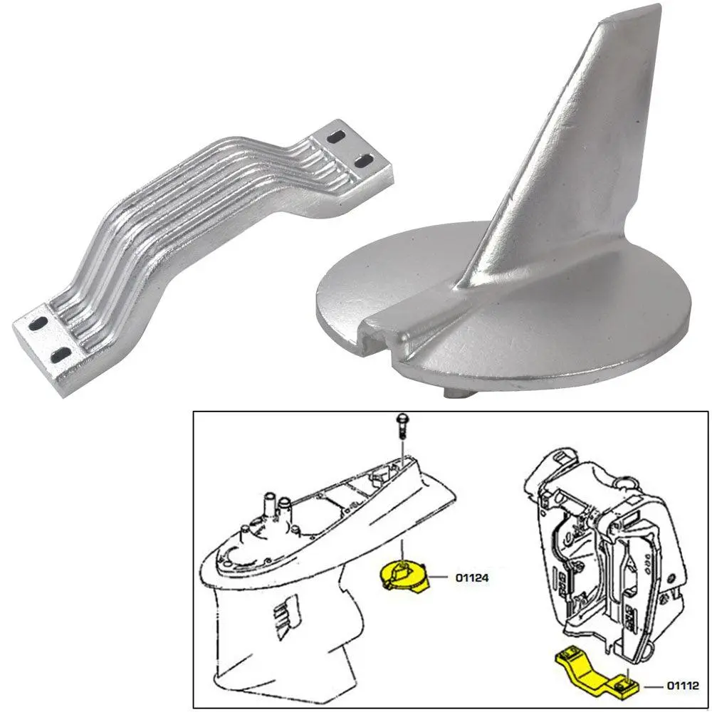 Tecnoseal Anode Kit W/Hardware - Yamaha 200-250Hp - Aluminum [21104Al] 1