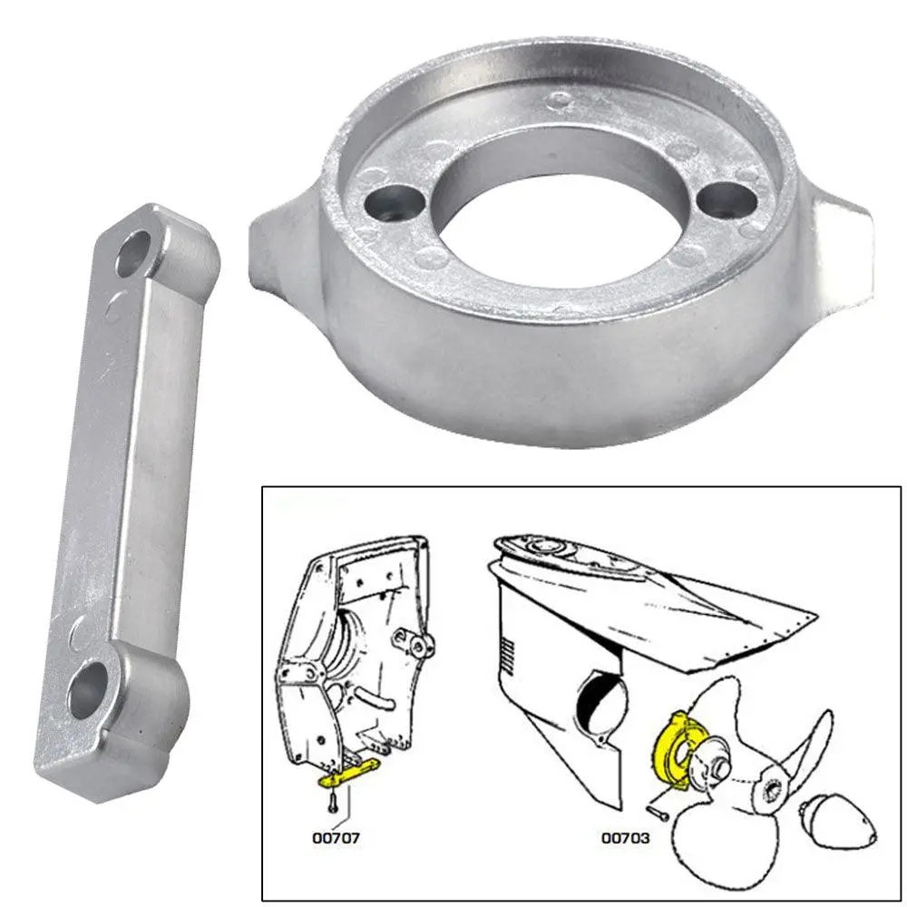 Tecnoseal Anode Kit W/Hardware - Volvo 280 - Zinc [20701] 1