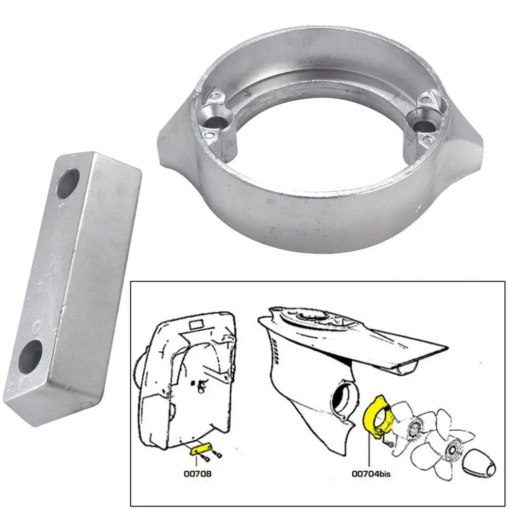 Tecnoseal Anode Kit W/Hardware - Volvo Duo-Prop 290 - Aluminum [20706Al] 1