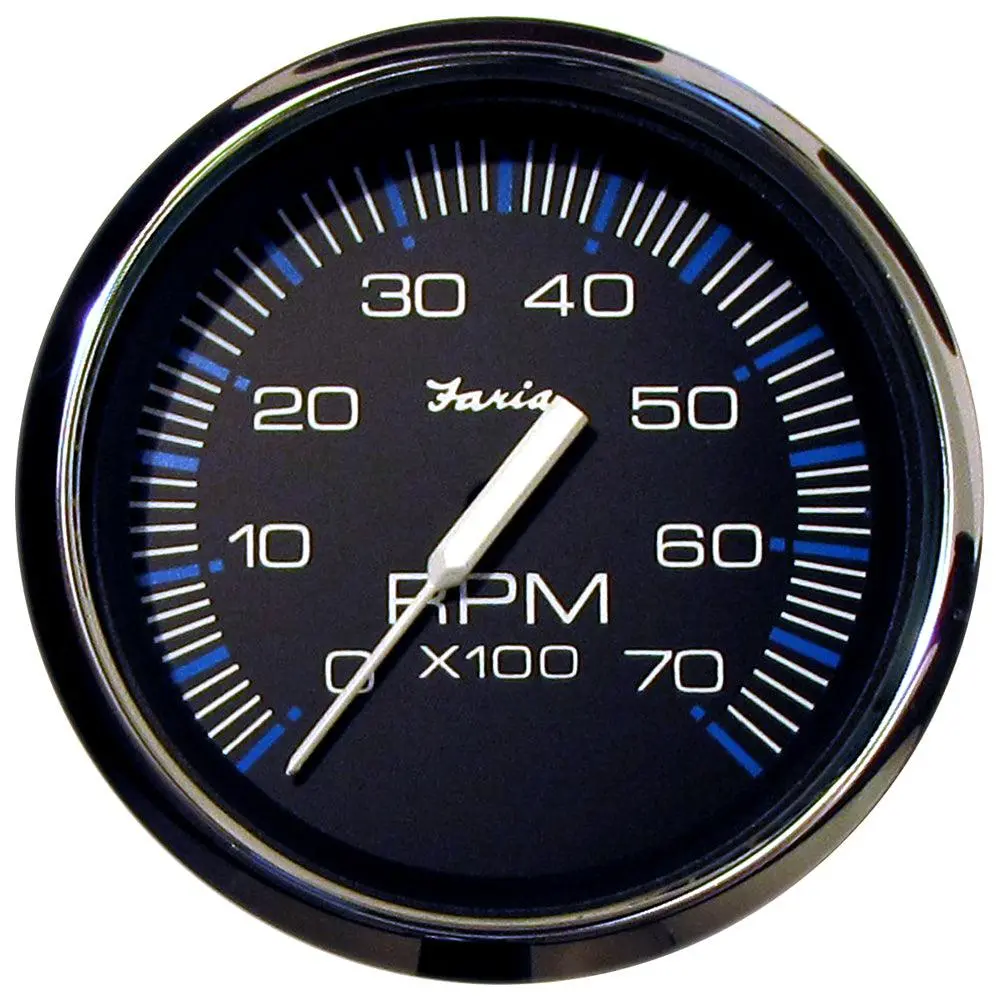 Faria Chesapeake Black 4" Tachometer - 7000 Rpm (Gas) (All Outboards) [33718] 1