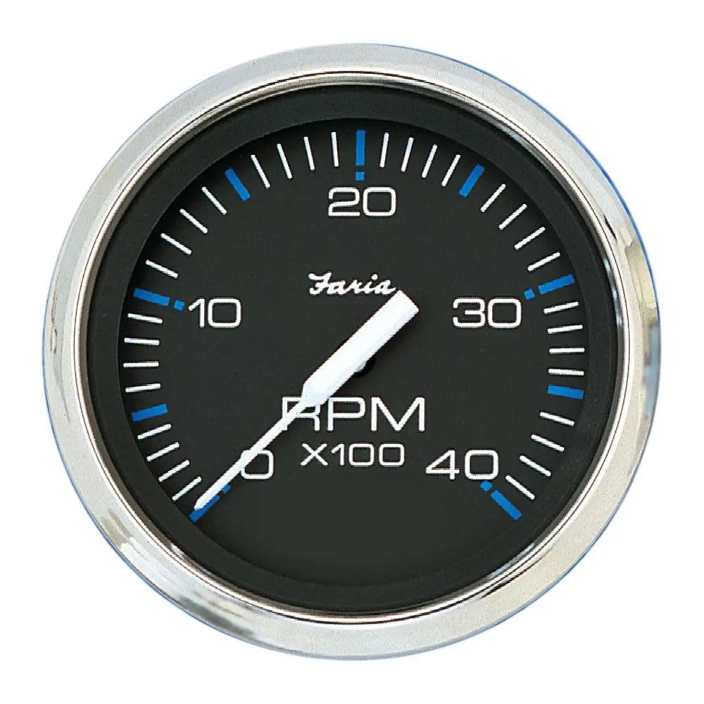 Faria Chesapeake Black 4" Tachometer - 4000 Rpm (Diesel) [33742] 1