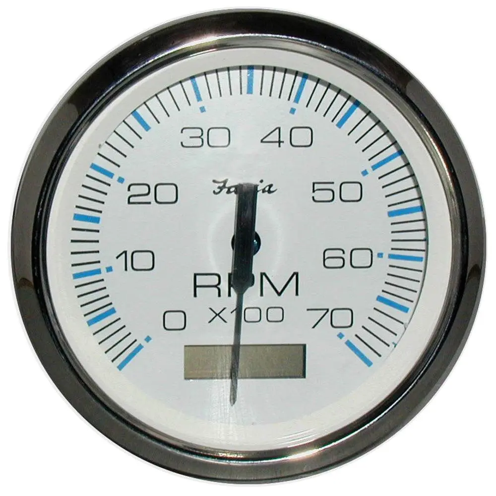 Faria Chesapeake White Ss 4" Tachometer W/Hourmeter - 7000 Rpm (Gas) (Outboard) [33840] 1