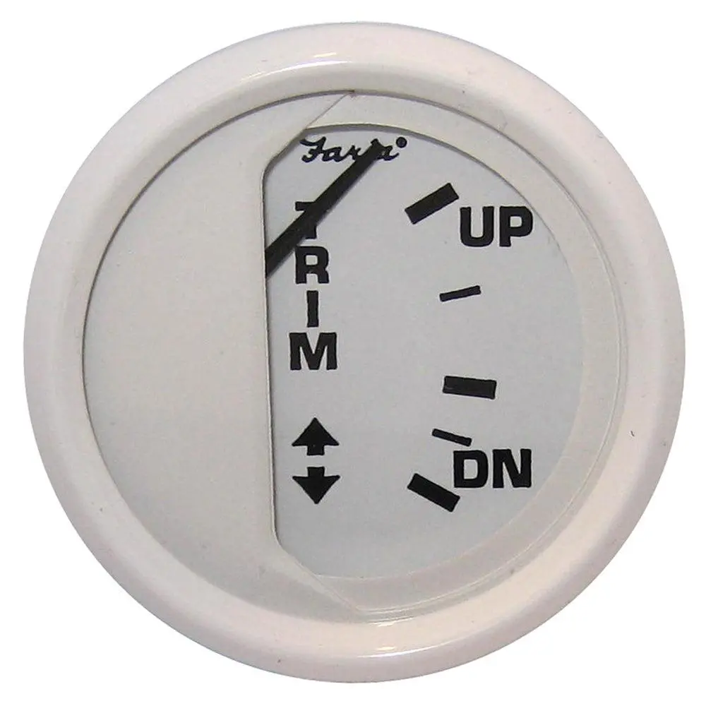 Faria Dress White 2" Trim Gauge (Mercury / Mariner / Mercruiser / Volvo Dp / Yamaha 01 And Newer) [13122] 1