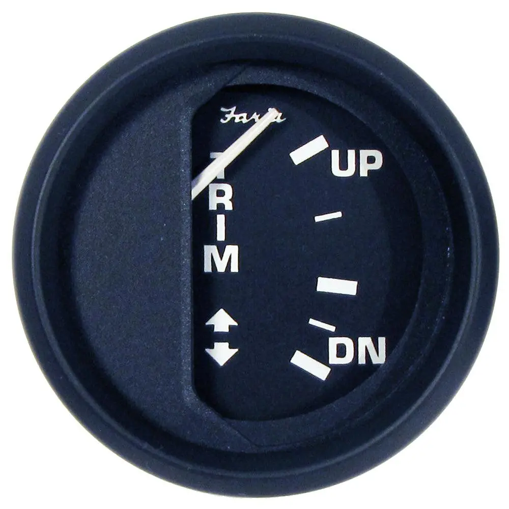 Faria Euro Black 2" Trim Gauge F/ Mercury / Mariner / Mercruiser / Volvo Dp / Yamaha 01 And Newer [12828] 1