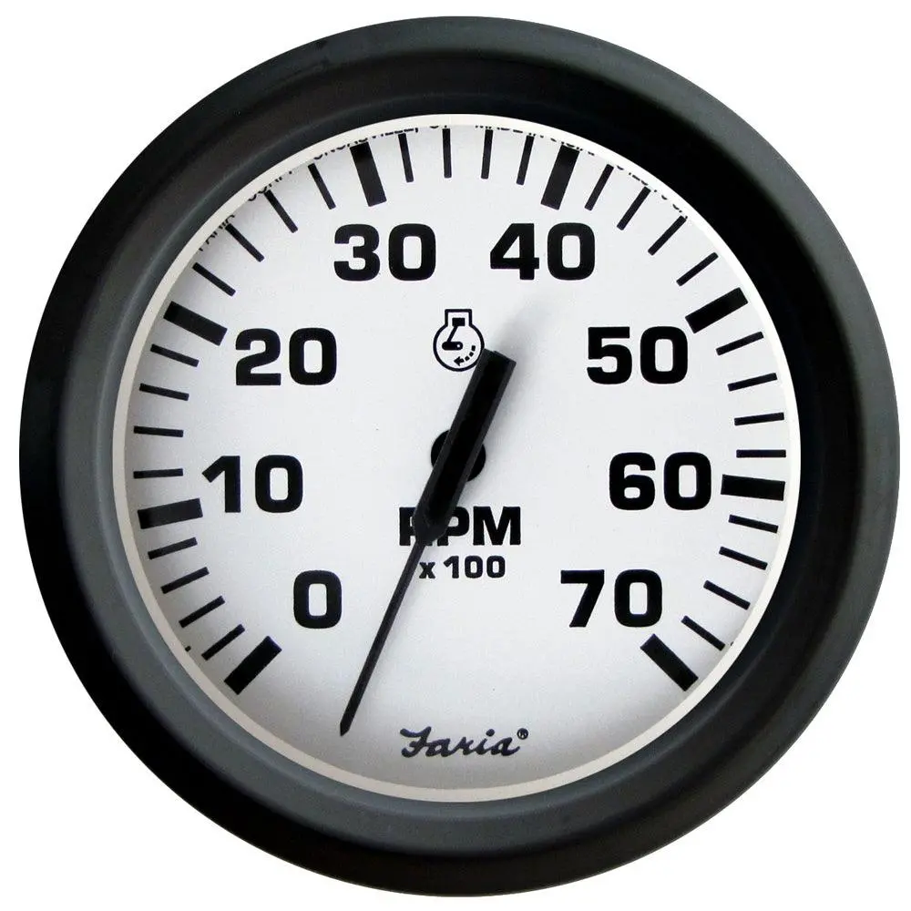 Faria Euro White 4" Tachometer 7000 Rpm (Gas) (Outboards) [32905] 1